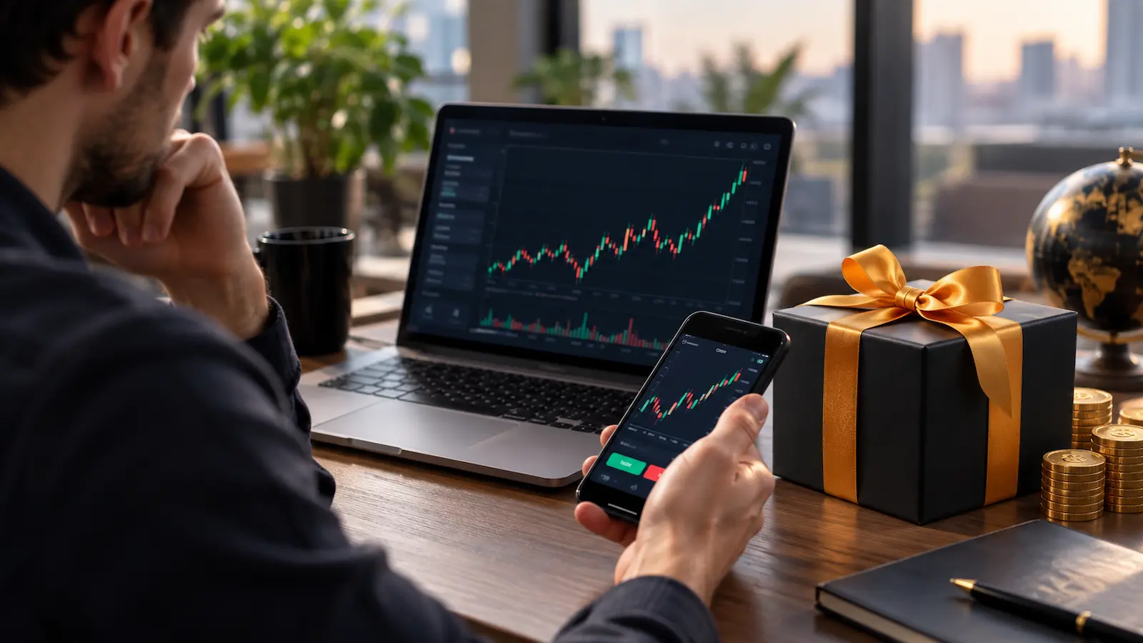 Cupones de AMarkets depósito volumen operado y condiciones del sorteo.