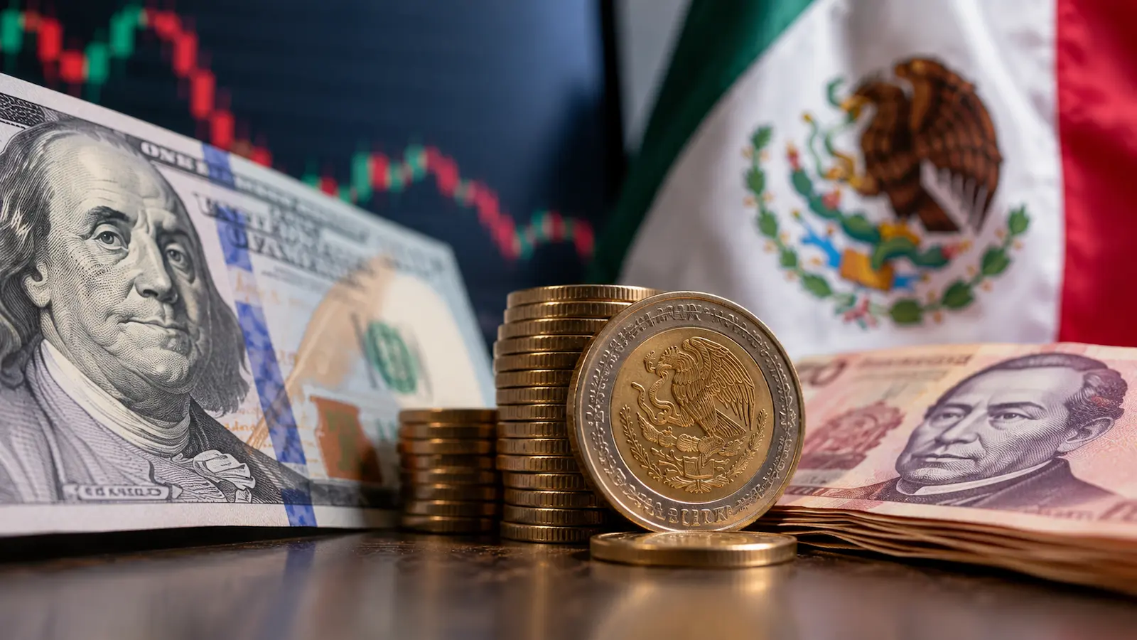 El dólar pierde impulso mientras el peso mexicano mantiene al USD MXN cerca de 16.90.