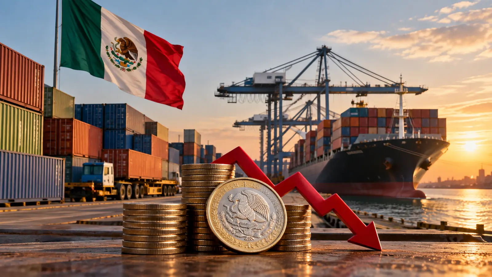 Exportaciones récord y un peso más débil muestran dos señales distintas de la economía mexicana.