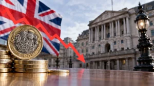 La libra cayó tras un BoE más duro pese a mantener la tasa en 3.75%.