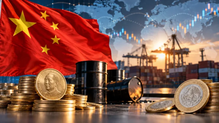 Los PMI de China pueden trasladar cambios de riesgo global al yuan petróleo y peso mexicano.
