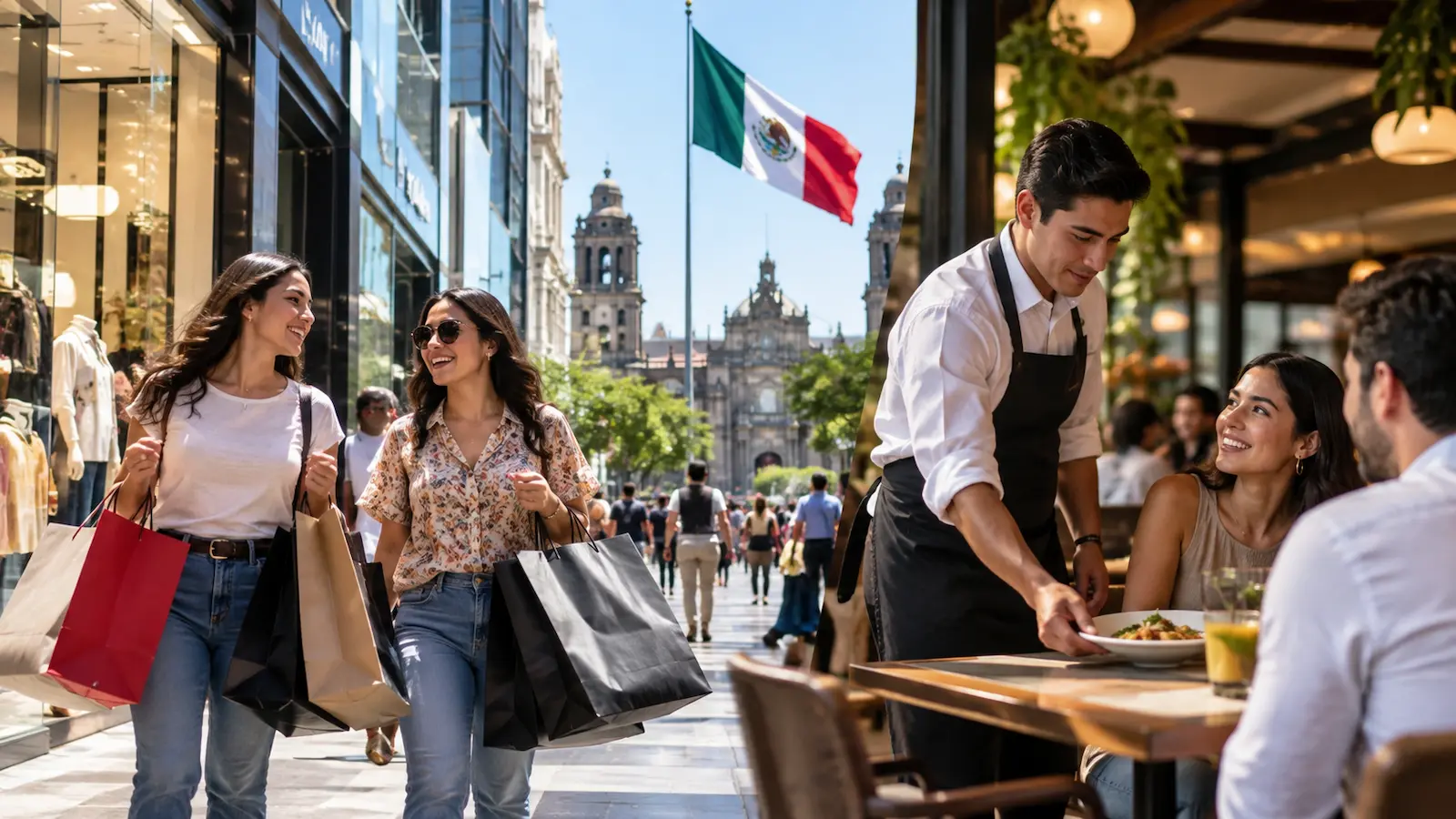 Servicios y comercio impulsaron el crecimiento mensual del IGAE de México en julio.