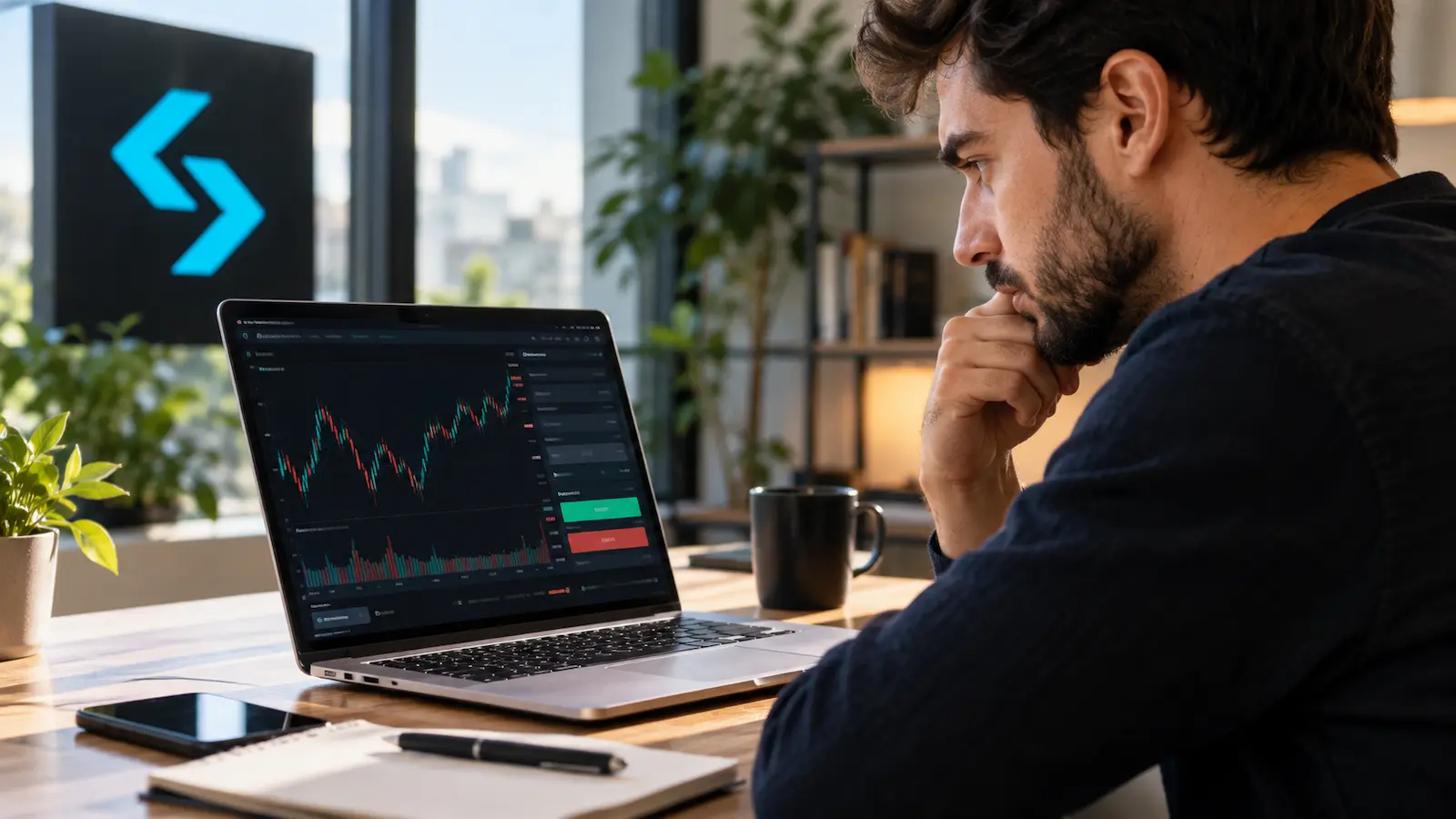 Usuario revisa margen y condiciones antes de operar CFD en Bitget.