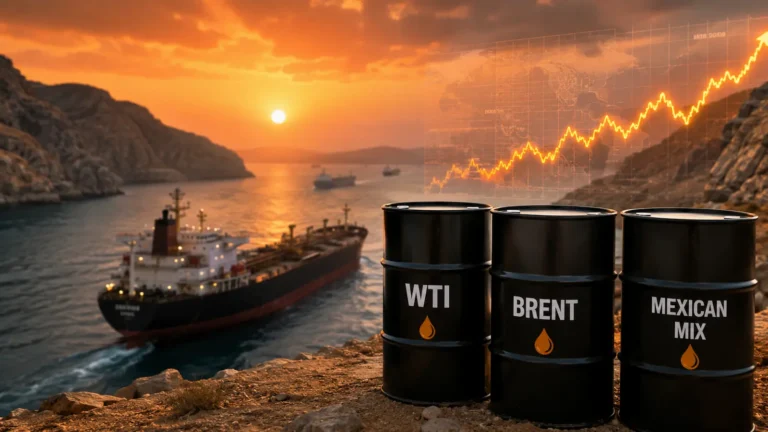 WTI Brent y la Mezcla Mexicana reaccionan a la nueva tensión en el estrecho de Ormuz.