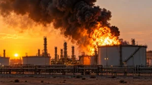 Ataque a un edificio de Aramco en Dhahran reaviva el riesgo sobre Brent y WTI.