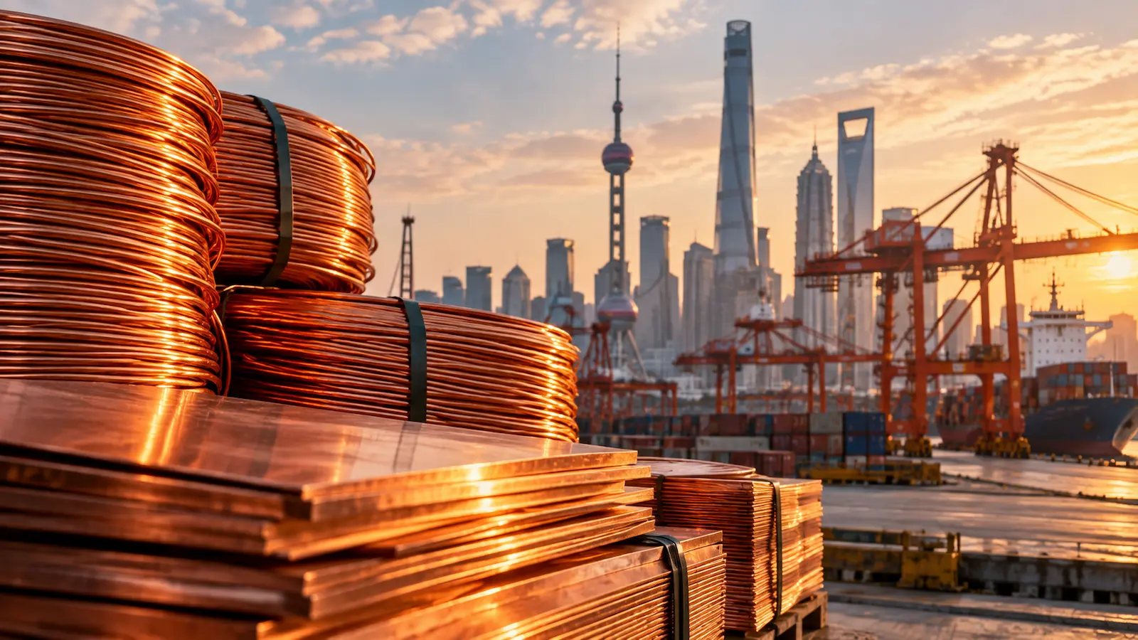 El cobre sube en Shanghai mientras las primas físicas pierden impulso en China.