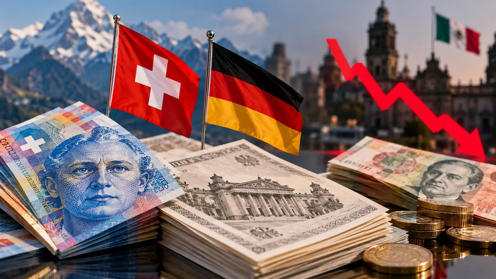 El franco y los Bunds ganan demanda defensiva mientras el peso mexicano pierde terreno.