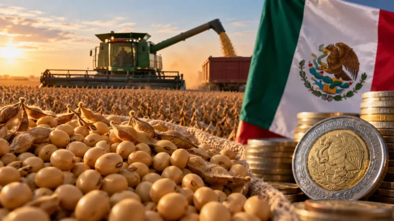La cosecha de soya en Estados Unidos presiona precios pero el peso cambia la lectura para México.