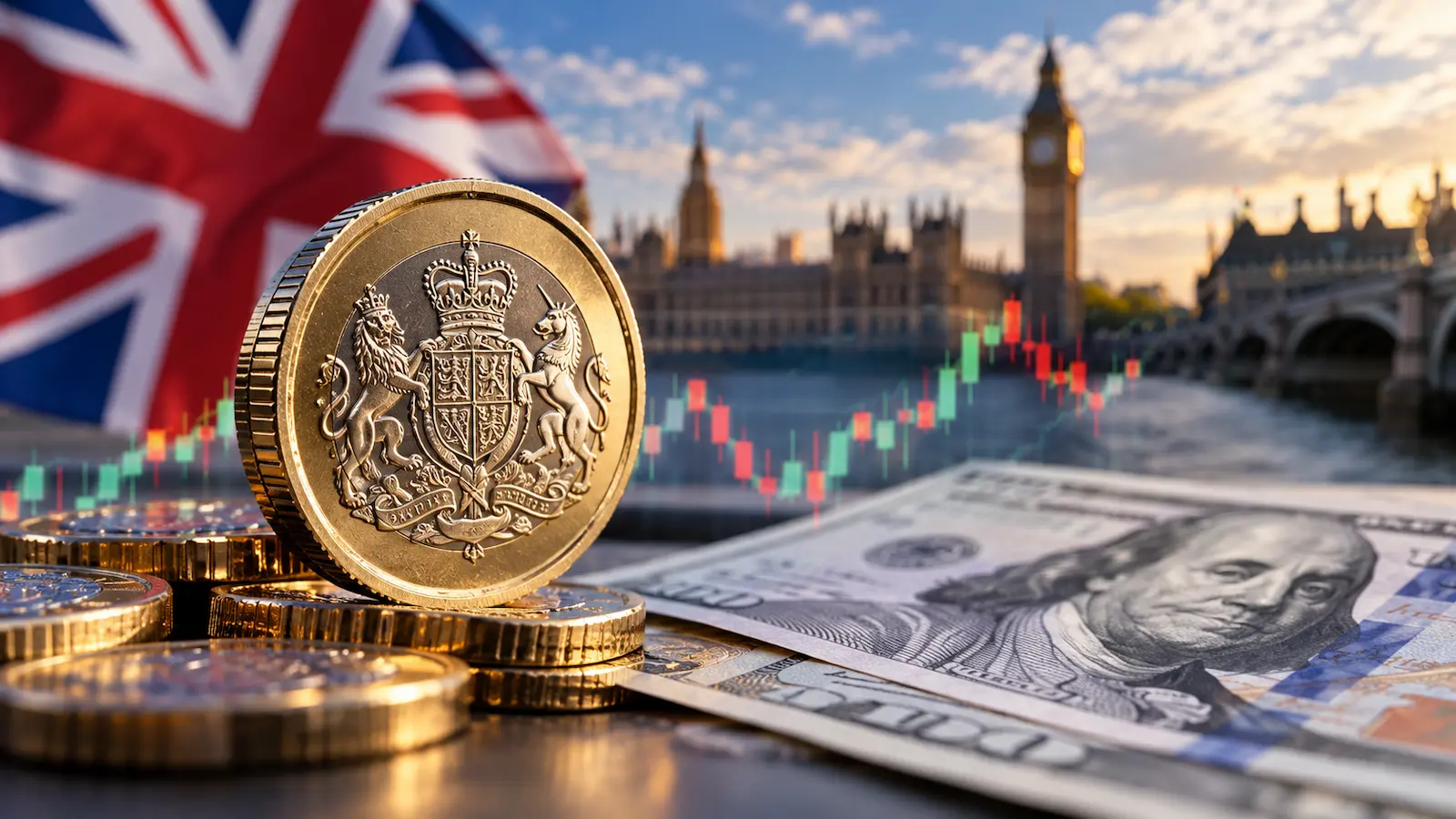 La libra llega al PIB británico con el GBP USD cerca de 1.32 y el dólar aún dominante.