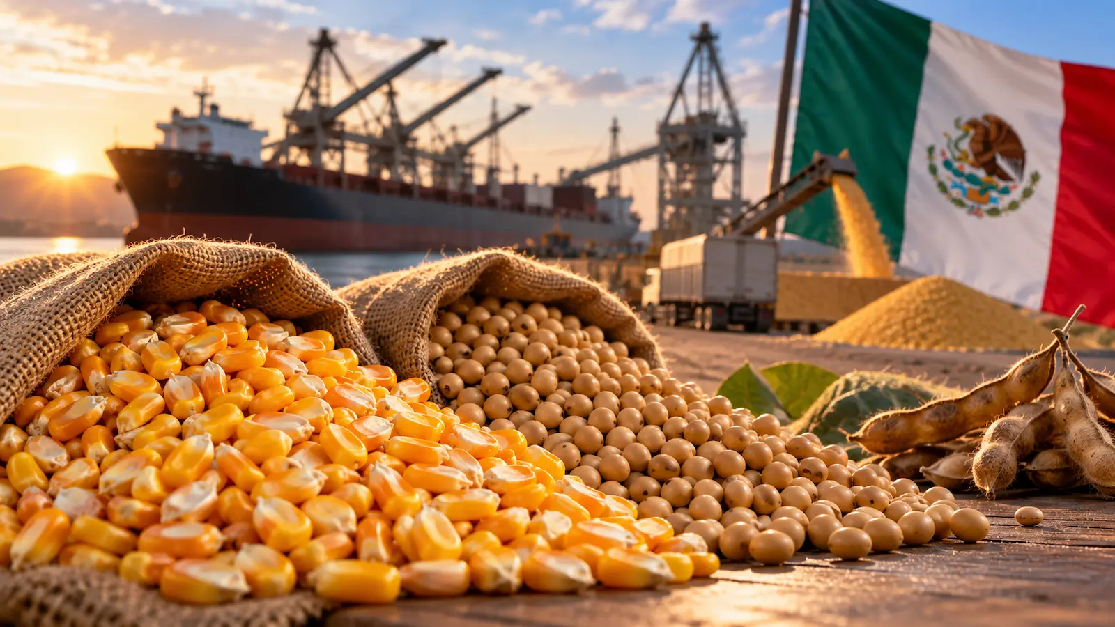Maíz y soya bajan en Chicago mientras México vigila cosecha importaciones y USD MXN.