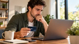 Usuario revisa condiciones de una plataforma antes de depositar
