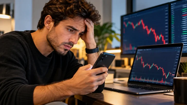 Usuario revisa saldo y margen tras la falla de AWS en KuCoin